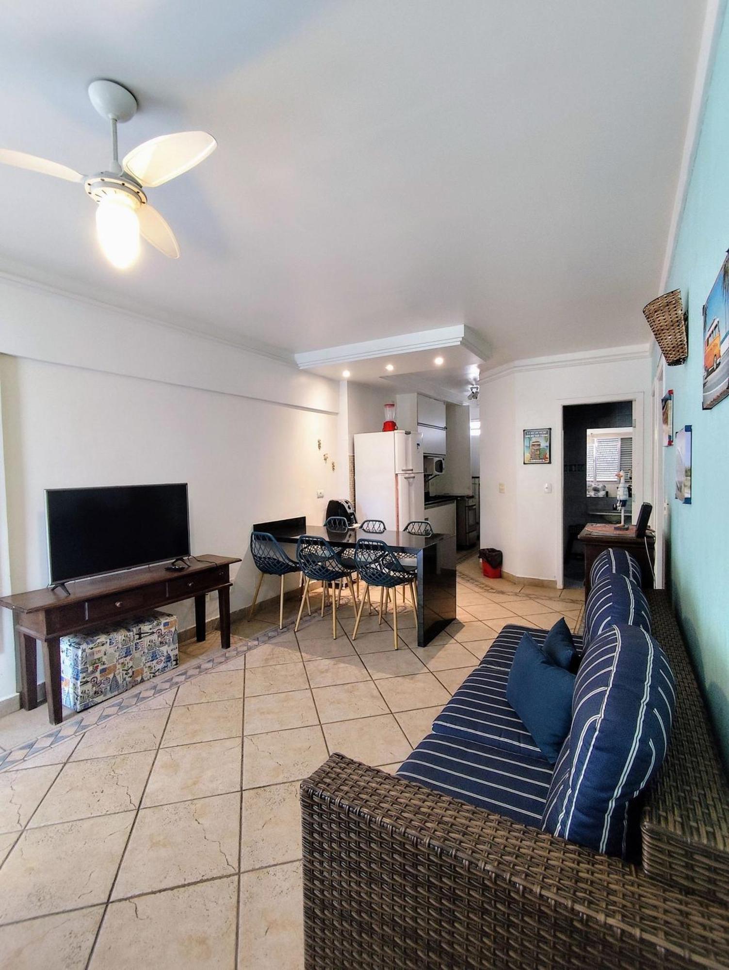 1E-Pe Na Areia Da Praia Do Tombo, 3 Quartos, Ar Cond, 2 Banheiros+Roupas De Cama Guarujá Exterior foto